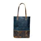 Blue Women's Leather Tote