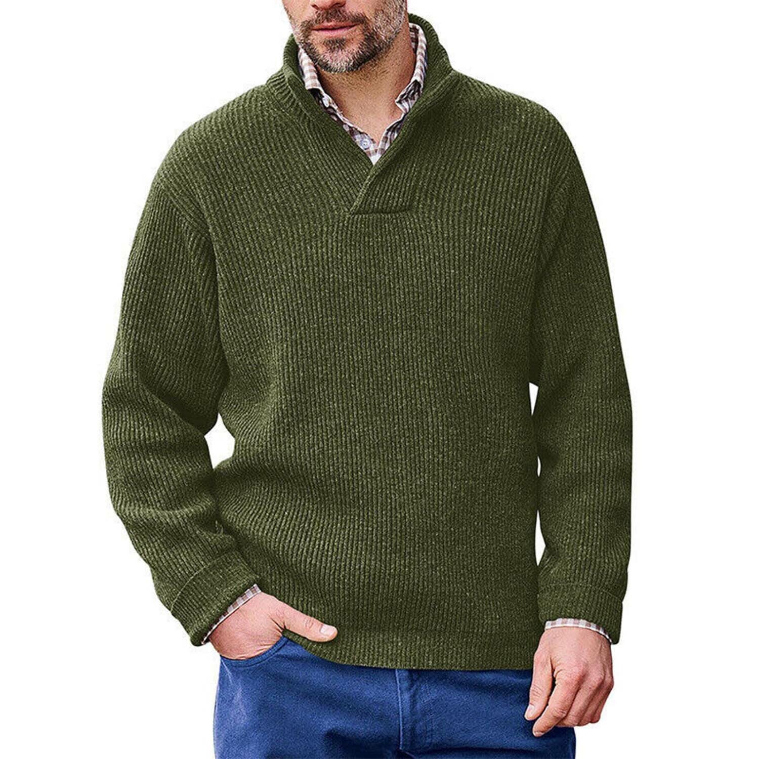 Stand Collar Sweater // Green