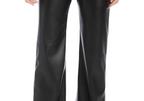 Karen Kane Wide Leg Faux Leather Pants Black
