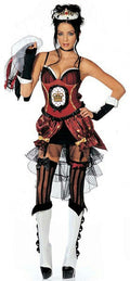 Womens 8 Piece Queen of Heartbreaks Heartbroken Adult Costume Size M/L