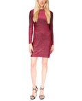 Michael Kors Women's Velvet Cowl Back Dress Red Size Petite Medium
