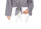 Michael Kors Halo Tie Hem Shirt Blue