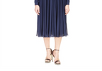 Michael Michael Kors Pleated Midi Dress Blue