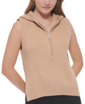 Calvin Klein Jeans Women's Ribbed Sleeveless Top Beige Size Small