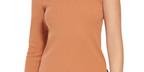 Calvin Klein Women's One Shoulder Turtleneck Top Brown Size Small