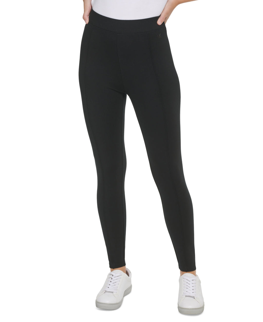 Calvin Klein Women's Full Length Pintuck Seam Leggings Black Size X-Small