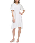 Calvin Klein Women's Mid Sleeve Dress White Size 10