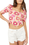Free People Women's Give Me More Crop Top Pink Size X-Small