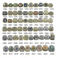 Complete 59-Piece Super Bowl Championship Ring Collection (1966–2024) | The Ultimate NFL Grand Set with Luxury Display Case
