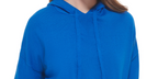Calvin Klein Jeans Women's Hooded Bell-Sleeve Top Blue Size X-Large