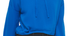 Calvin Klein Jeans Women's Hooded Bell-Sleeve Top Blue Size X-Large