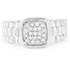 0.25 Carat Genuine White Diamond .925 Sterling Silver Ring