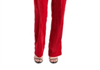 Steve Madden Mercer Crushed Velvet Pants Red