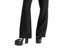 Steve Madden Waverly Sequin Stripe Kick Flare Pants Black