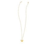 14k Yellow Gold Ppillon Butterfly Necklace