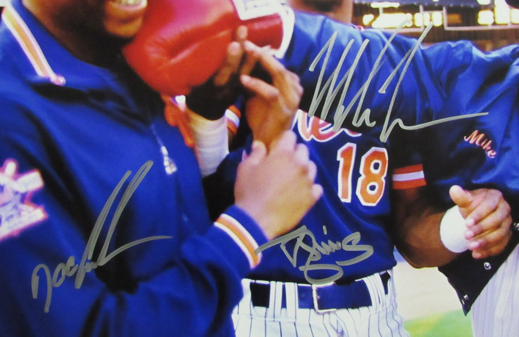 Mike Tyson/Darryl Strawberry/Dwight Gooden Multi-signed 16x20 Photo JSA 191973