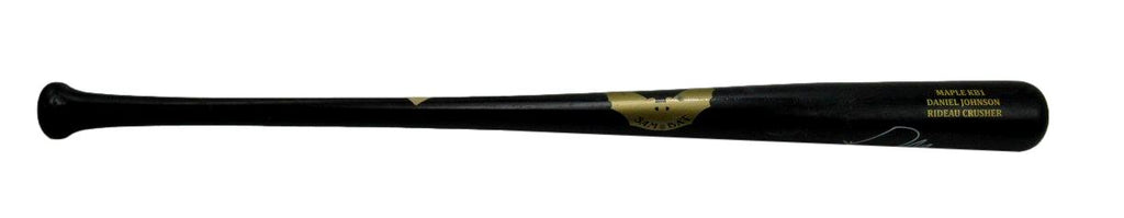 Daniel Johnson Autographed Sam Bat Game Used Cracked Baseball Bat Indians