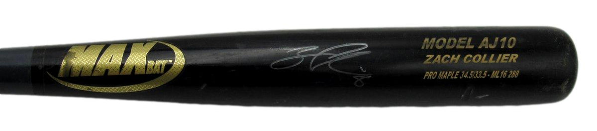 Zach Collier Autographed MAX Bat Game Used Cracked Baseball Bat Phillies