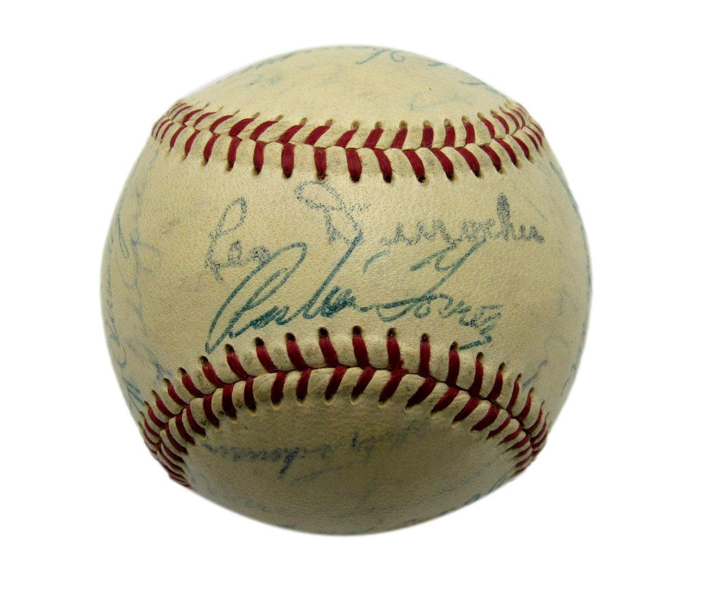 1955 Giants ONL Team Signed Baseball (22) Willie Mays Wilhelm HOFers JSA 192211