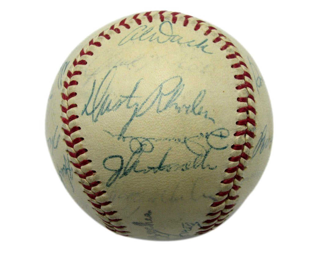 1955 Giants ONL Team Signed Baseball (22) Willie Mays Wilhelm HOFers JSA 192211