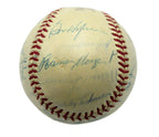 1955 Giants ONL Team Signed Baseball (22) Willie Mays Wilhelm HOFers JSA 192211