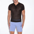 KNITTED POLO // BLACK
