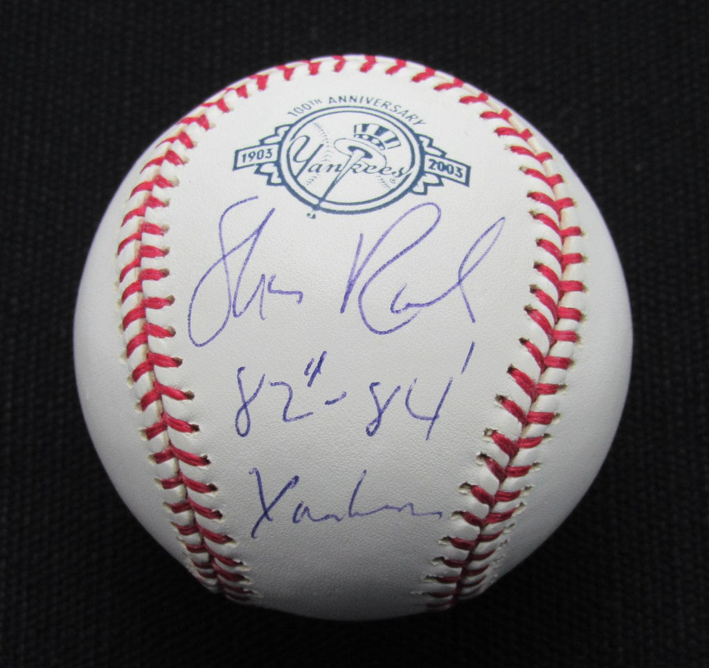 Shane Rawley Signed/Auto Yankees 100th OML Baseball JSA Inscr  186717