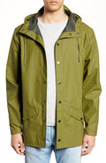 Rains Lightweight Hooded Rain Jacket - Medium Green