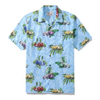 Hawaiian Shirt For Men Old-Fashioned Car Shirt Camp Collar 100% Cotton