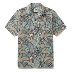 1950s Vintage Hawaiian Shirt For Men Lush Greenery Shirt Camp Collar 100% Cotton