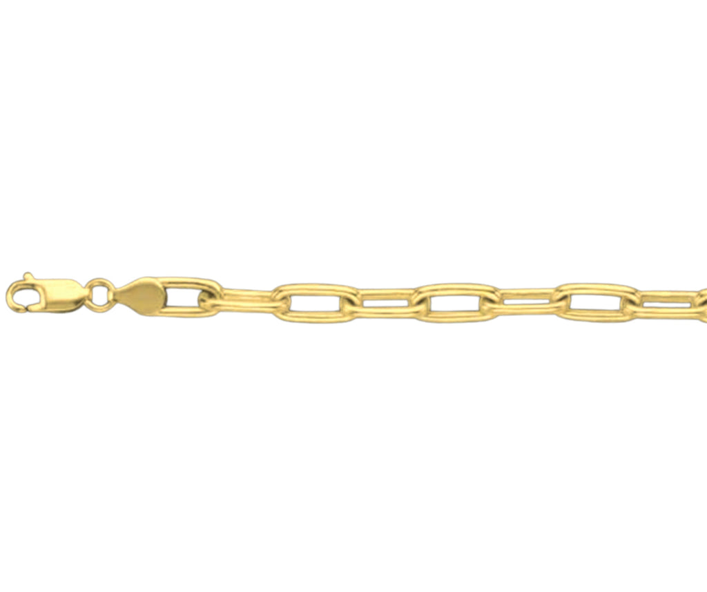 Paperclip Solid White/Yellow/Rose Gold Handmade Bracelet , 7mm, 6.5-10 Inch