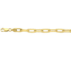 Paperclip Solid White/Yellow/Rose Gold Handmade Bracelet , 7mm, 6.5-10 Inch