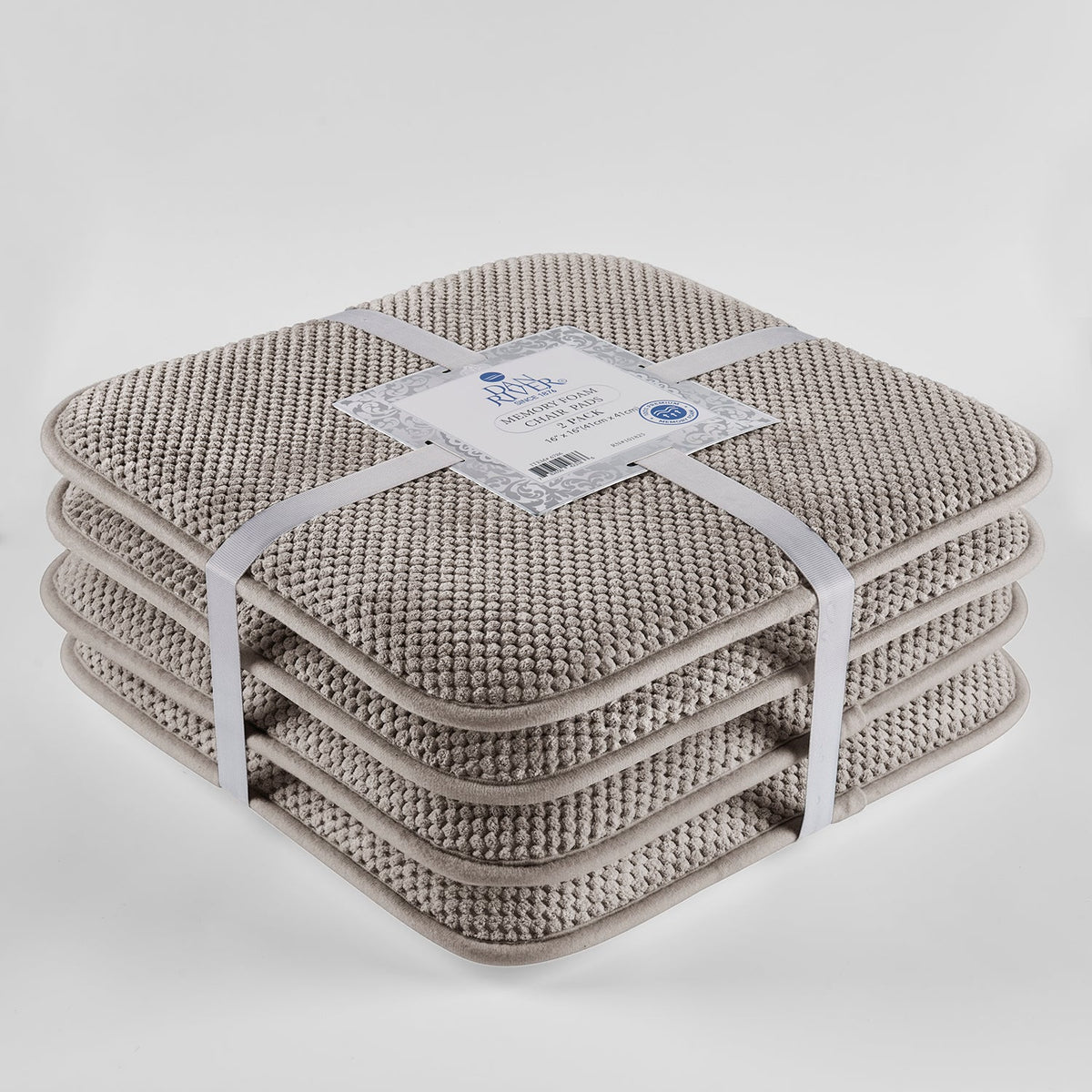 Dan River 2-4 Pack Memory Foam Non-Slip 16x16'' Chair Cushion Pad