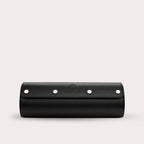 3 Watch Travel Case Vegan Leather Watch Roll (Super Black)