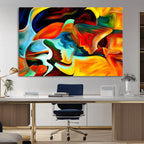 Human Love Figures Abstract Wall Art Canvas Print