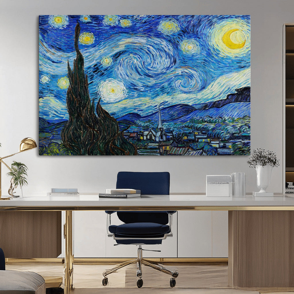 Vincent Van Gogh The Starry Night Abstract Wall Art Canvas Print