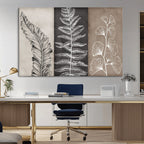 Minimalist Botanical Wall Art Canvas Print, Framed and Ready to Hang