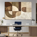 Wabi Sabi Geometric Wall Art | Abstract Modern Minimalist Canvas Print