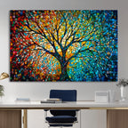 Yggdrasil Tree of Life Wall Art Print | Mosaic Style Canvas Wall Art