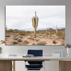 Saguaro Cactus Wall Art | Framed Desert Canvas Artwork