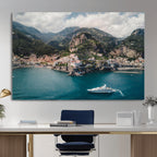 Amalfi Coast Wall Art | Framed Italian Seaside Canvas