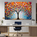 Vibrant Tree of Life Canvas Wall Art | Colorful Abstract Nature