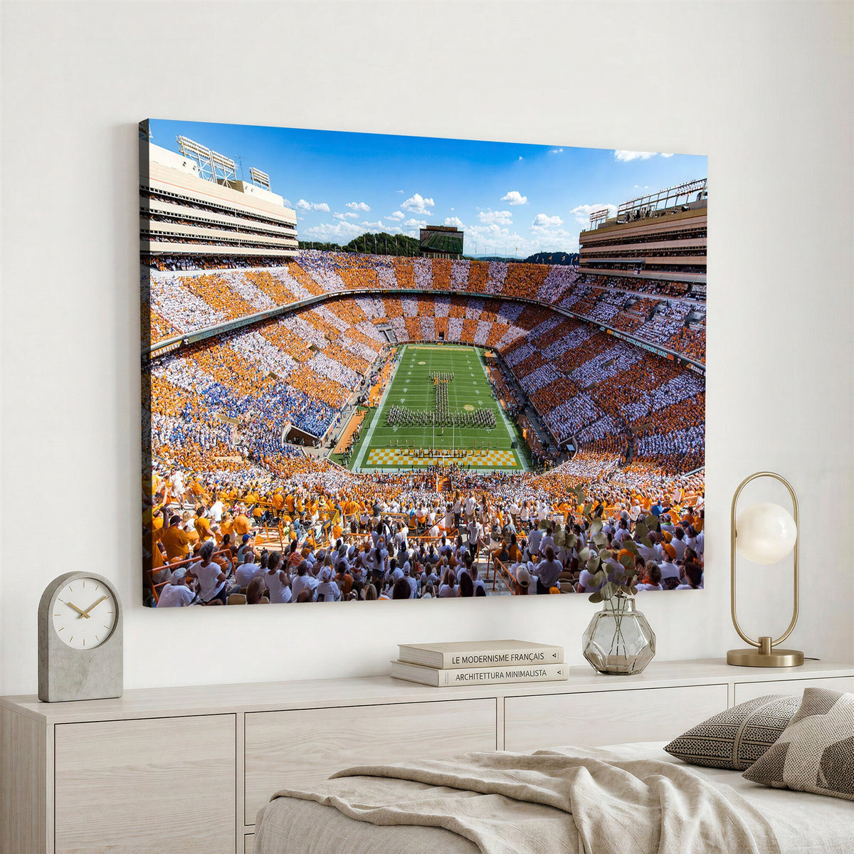 Tennessee Neyland Stadium Wall Art, Sports Arena Canvas, Framed and Ready to Hang