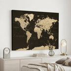 World Map Canvas Print | Framed World Map Wall Art for Couples