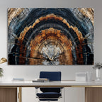 Abstract Wood Grain Canvas Print, Tree Ring Pattern Wall Art, Extra Large Living Room Wall Decor