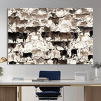 Abstract Texas Longhorn Print, Longhorn Herd Print