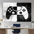 Abstract Gaming Controller Wall Art Canvas Print