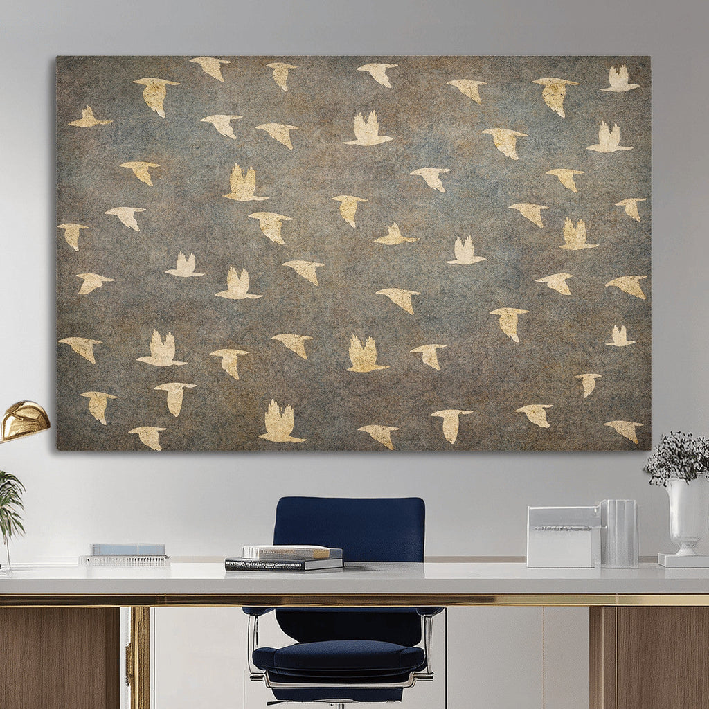 Abstract Birds Wall Art Canvas Print