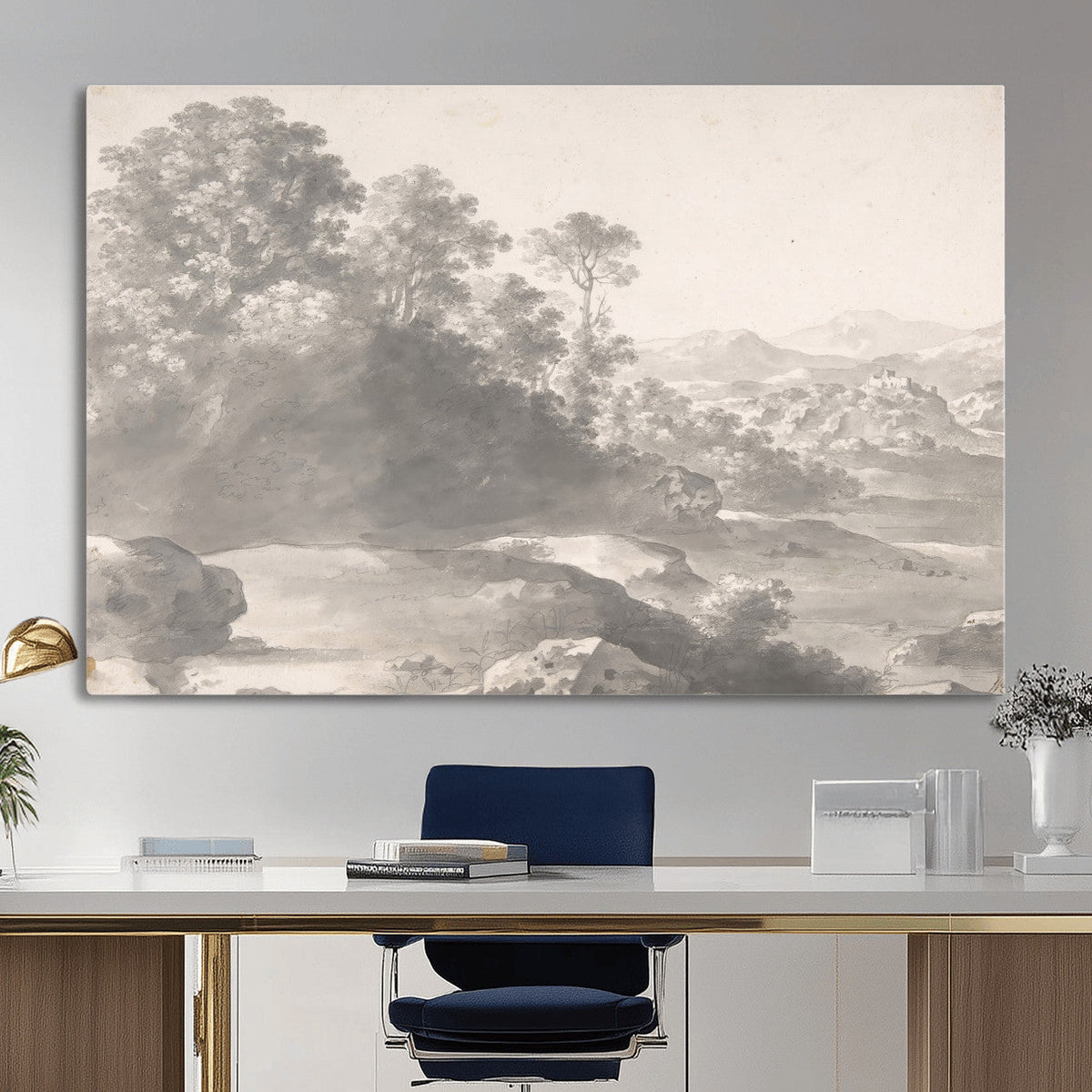 Van Poelenburch Landscape Canvas Wall Art | Dutch Golden Age