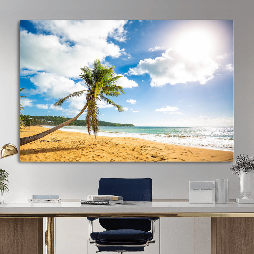 Puerto Rico Beach Paradise Wall Art | Tropical Coastal Print